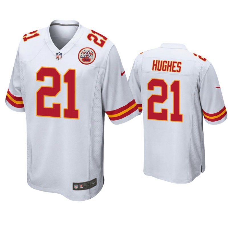 Men Kansas City Chiefs 21 Mike Hughes Nike White Game NFL Jersey